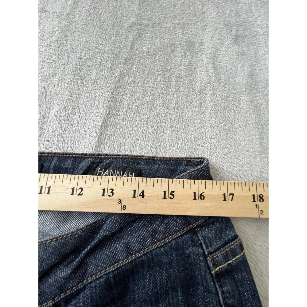 Rocawear Womens Jeans Size 13 Dark Wash Hannah Skinny Leg Ankle Zip Denim